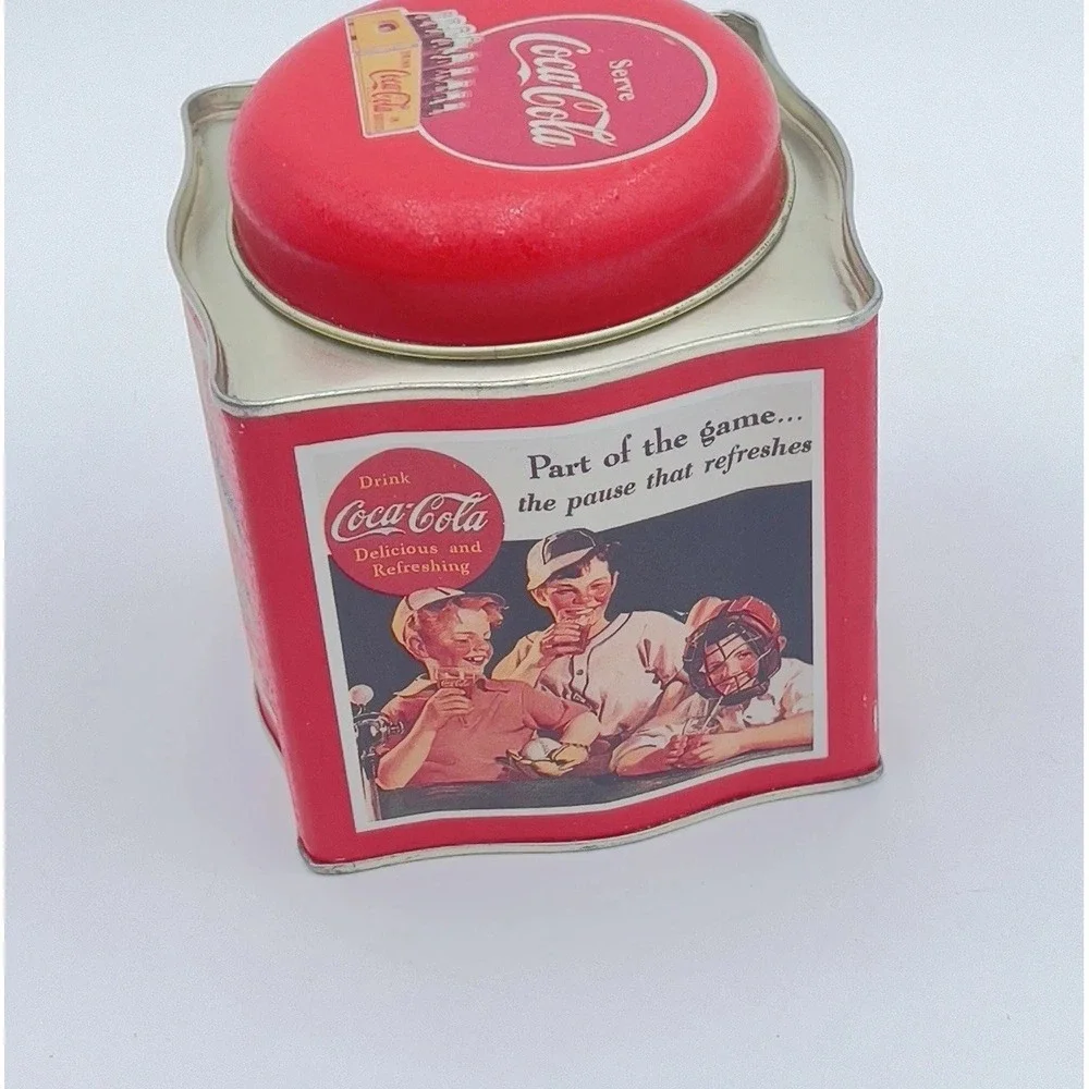 Vintage Coca-Cola Tin Can 1993 Nostalgic Kids Baseball Theme Part Of The Game